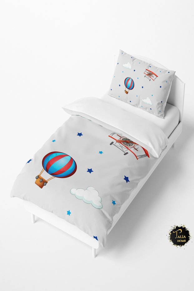 Airplane Patterned Baby and Kids Duvet Cover Set TLAN-008
