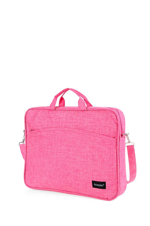 Pembe Laptop, Notebook Ve Evrak Çantası - 2