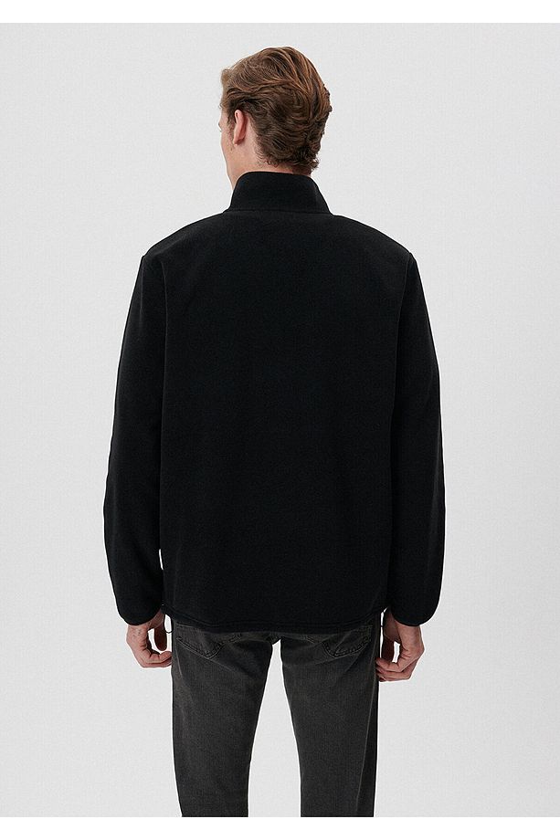 Fermuarlı Siyah Sweatshirt 0S10011-900 - 4