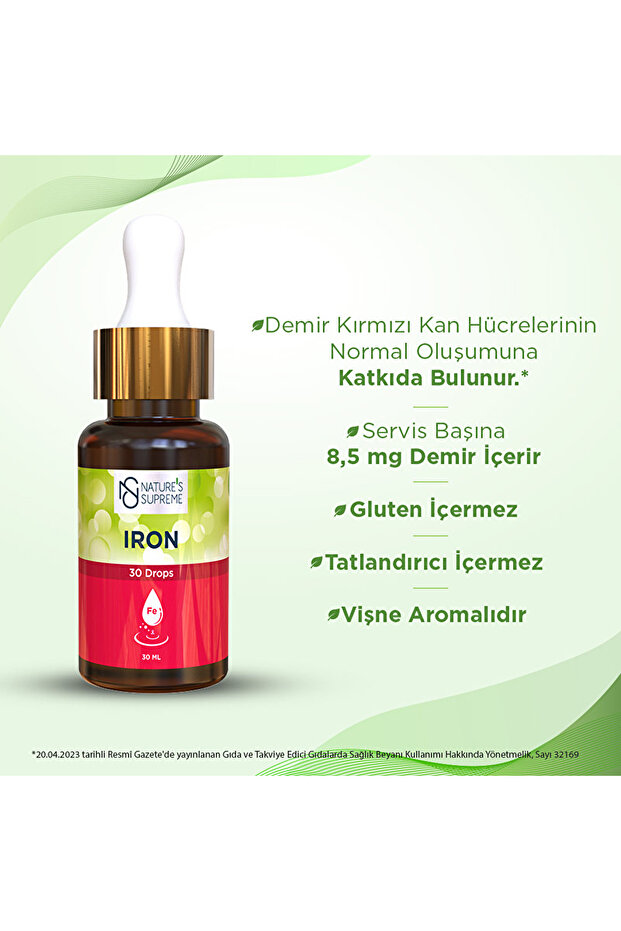 Iron Drops 30 mL - VİŞNE - 2