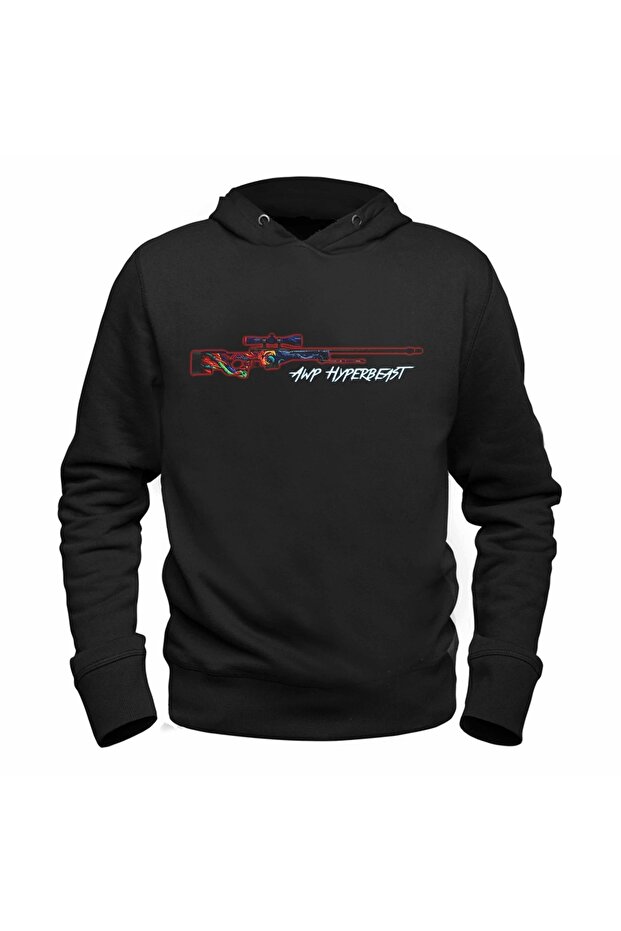 سويت شيرت Csgo Awp Hyperbeast بغطاء للرأس باللون الأسود للأطفال