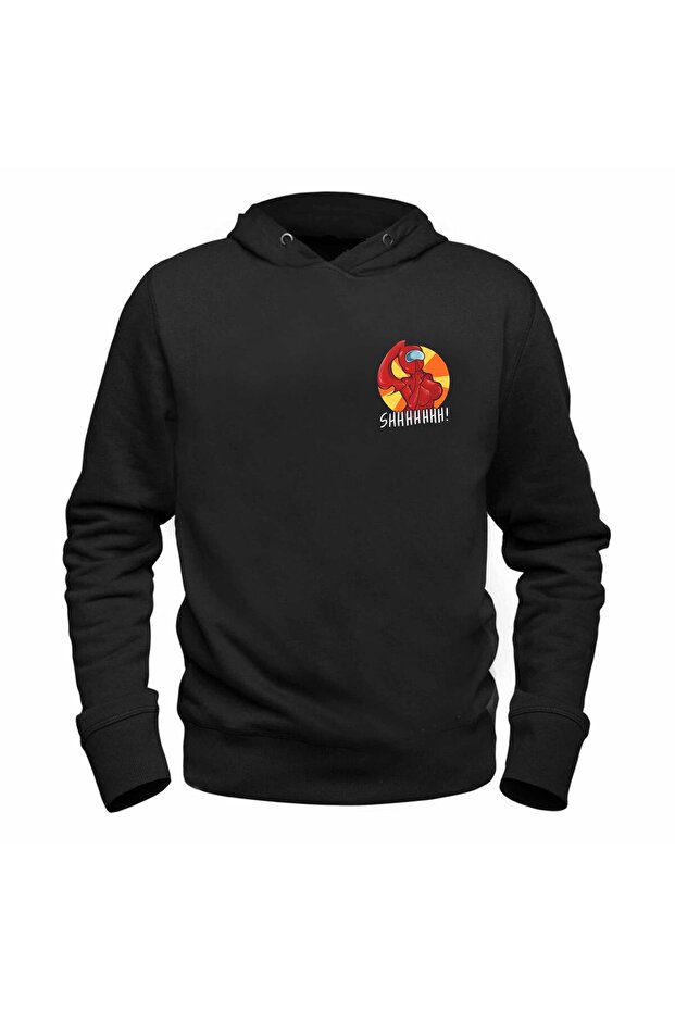 Among Us Picture Digital Printed Children's Black Sweatshirt