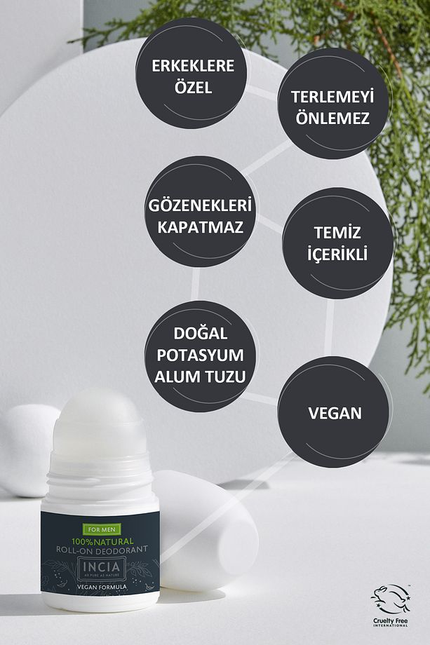 %100 Doğal Roll On Deodorant Kadın Erkek Ter Kokusu Önleyici Lekesiz 50 ml 2'li Set - 5