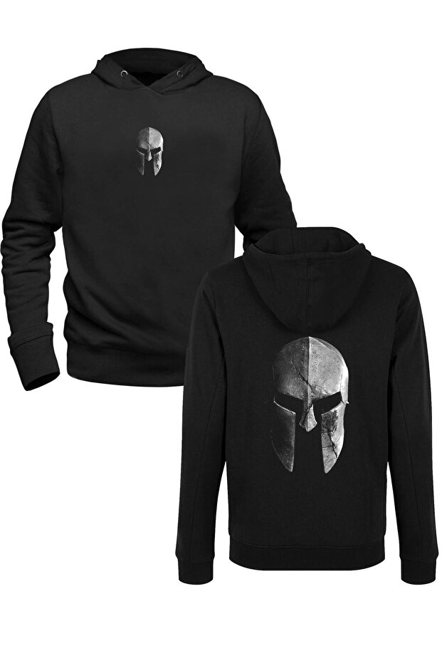 سويت شيرت أسود مطبوع رقميًا للأطفال من Spartan