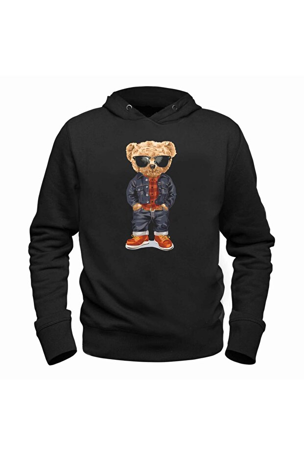 سويت شيرت أسود للأطفال من Denim Master Tedy Bear
