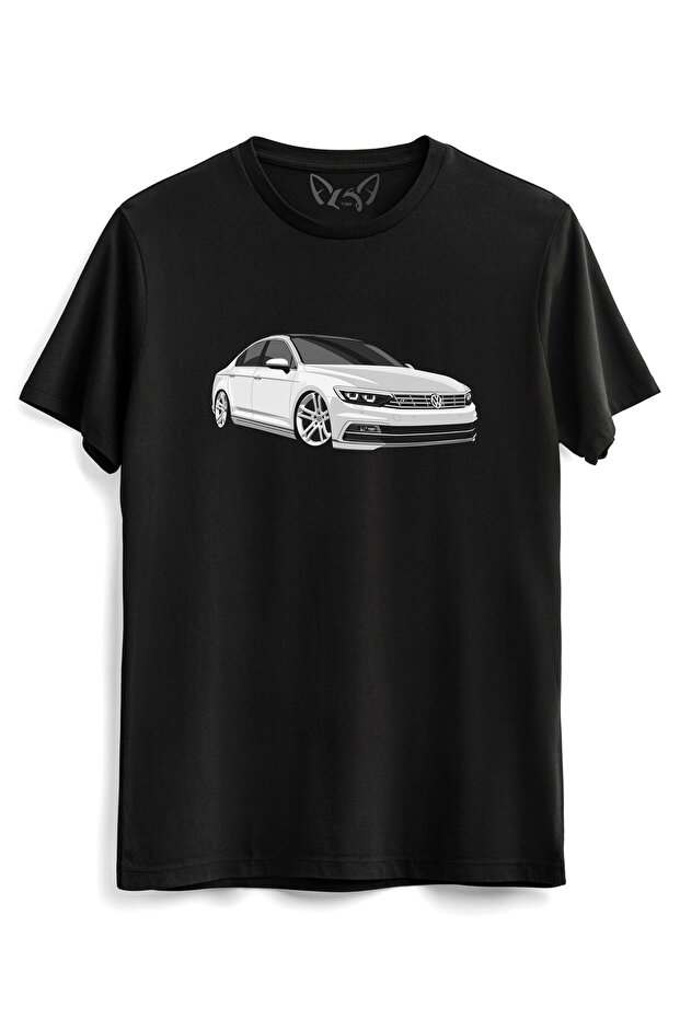 Ww Passat Design Picture Printed Children's Black T-shirt