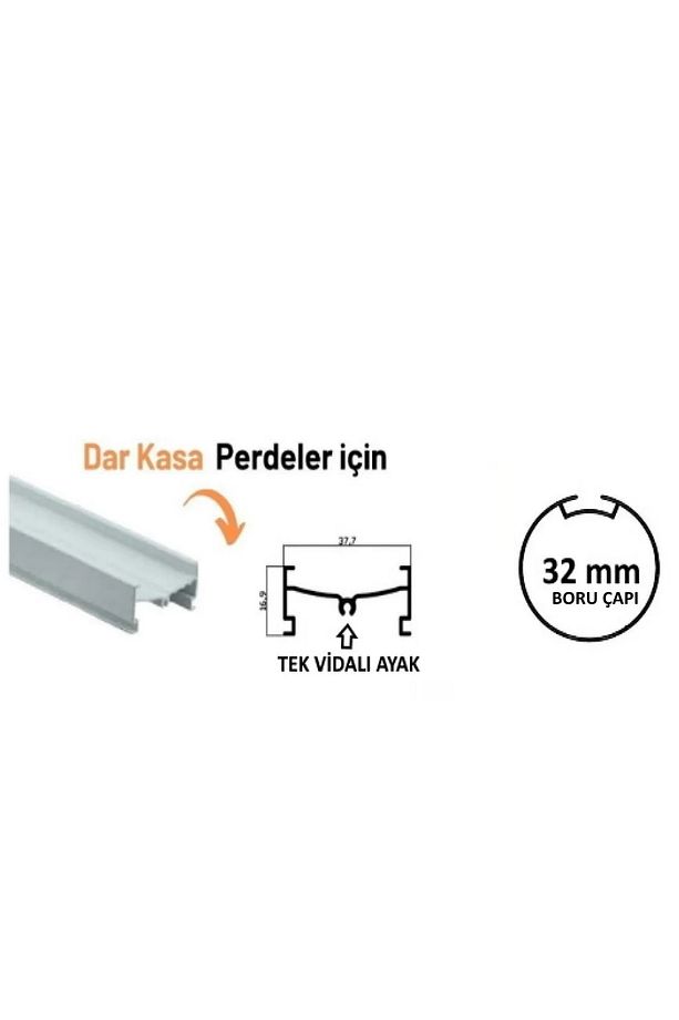 Stor Zebra Perde Tamir Seti 3.7Cm Dar Kasa Tamir Seti Mekanizma - Boru Tıpası -Zincir - Yan Kapaklar - 6
