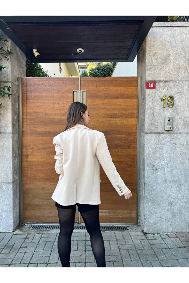 MODAL KUMAŞ BEJ CEKET - 5