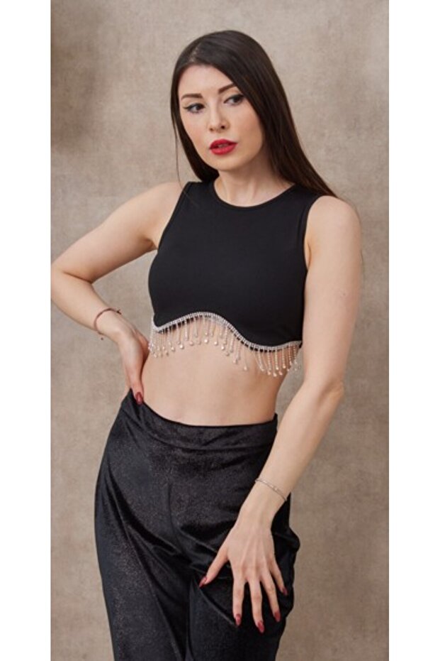 LYS TAŞLI CROP ASKILI