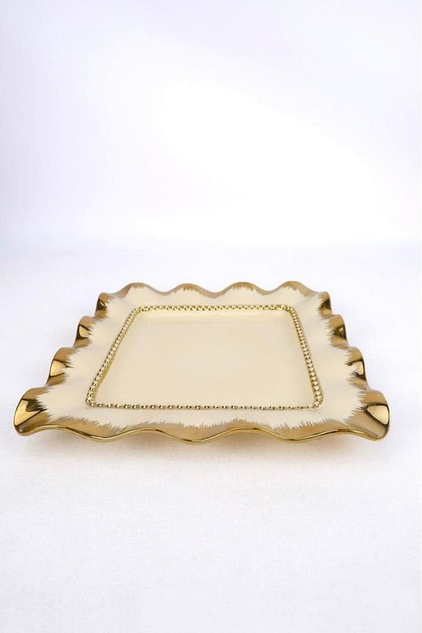 Avangarde Porselen Kare Sunum Ve Servis Tabağı 26 Cm Gold – Gbo 055 C320.113 - 5