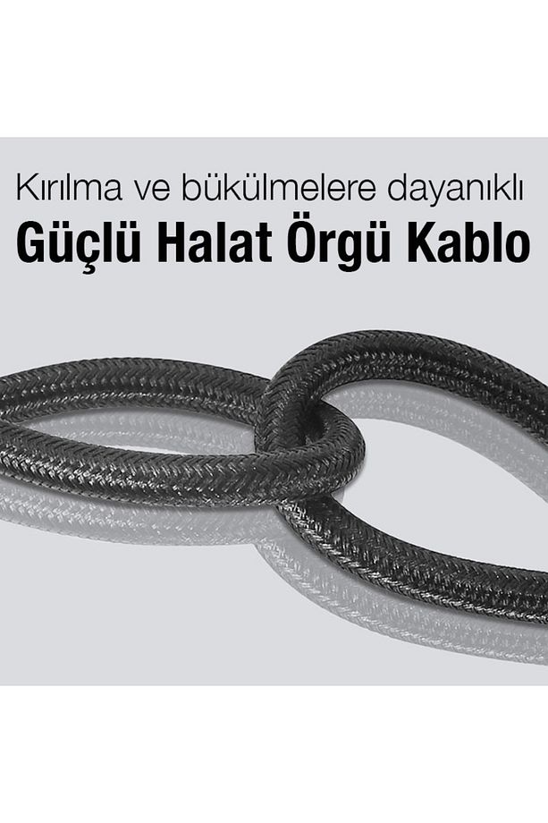 Led Işıklı 65W Type-C To Type-C Hızlı Şarj Kablosu 1m SİYAH - 6