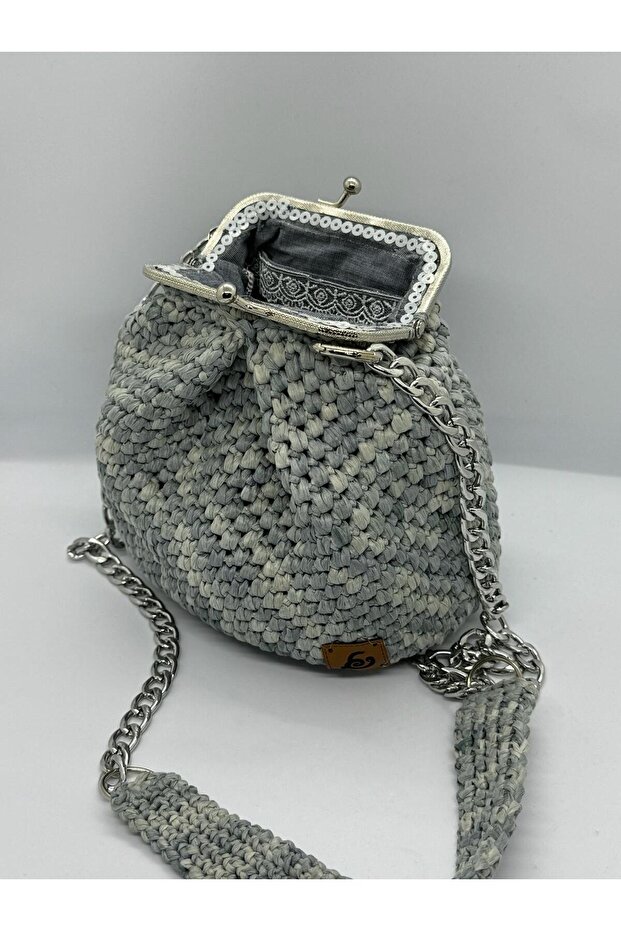 Grili ipten örme özel tasarım çanta - 2