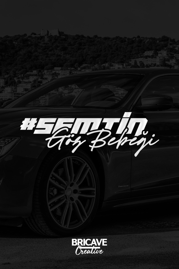 Semtin Eye Doll Lettering JDM Car-Motorcycle Glass Sticker 19x6cm