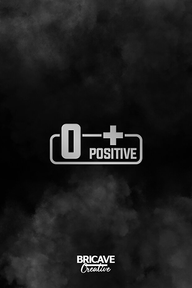 0 + Positive Blood Group Car-Motorcycle Glass Sticker 11.5x5cm