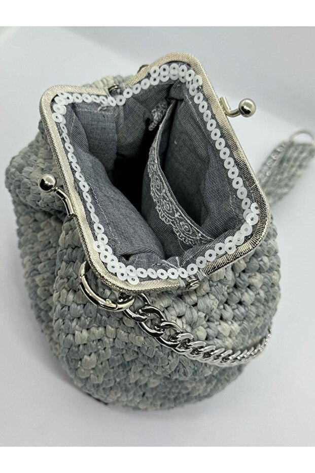 Grili ipten örme özel tasarım çanta - 3