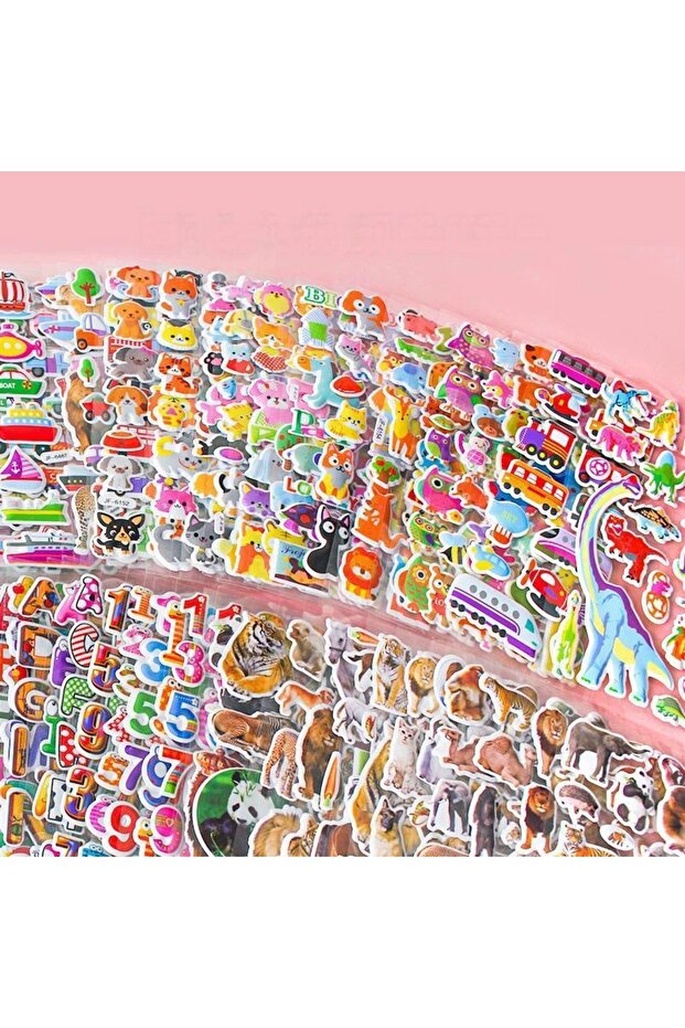 Bluoksweet 10 sayfa hayvanlar alemi meyve sebze dinozor araba çocuk çıkartma sticker defter yapıştır etiket