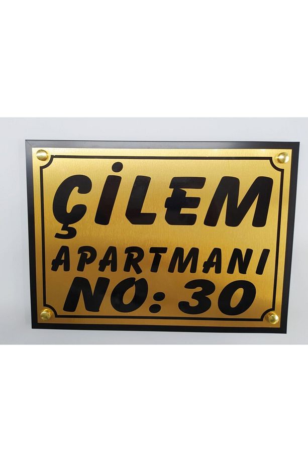 Apartman Site Tabelası 20x30 Cm Bina, Apartman, Işyeri Kapı Isim Numarası,müstakil Ev Kapı Isimliği - 1