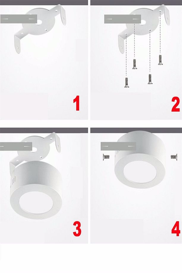 Led Tavan Wc Kiler Ofis Lambası 18 W Armatür Sıva Üstü 2700 K Sarı Işık 220 V ( Tak Çalıştır ) - 3