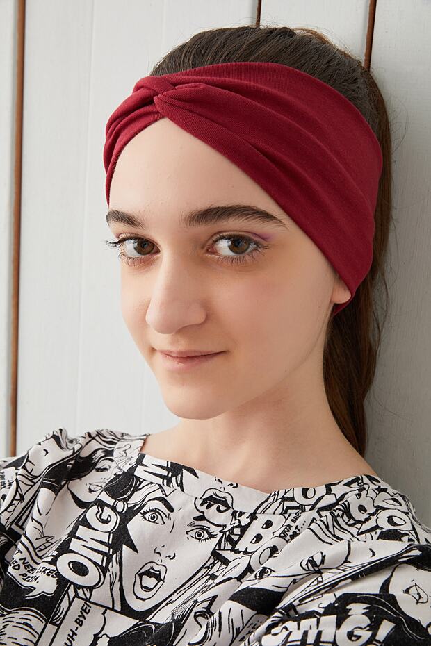 Burgundy Children's Youth Bandana Hair Band Extra Soft Flexible Natural 100% Cotton Combed