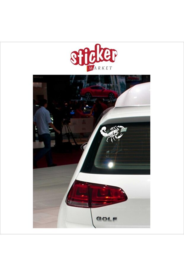 Scorpion White Sticker