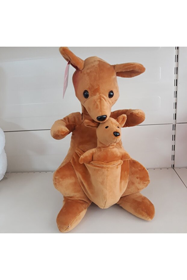 Plush Toy Kangaroo with Puppy 40 cm