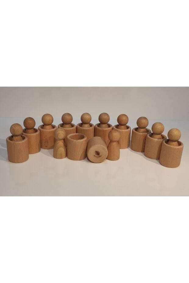 Natural Waldorf People Figures and Bowls 12 Pieces