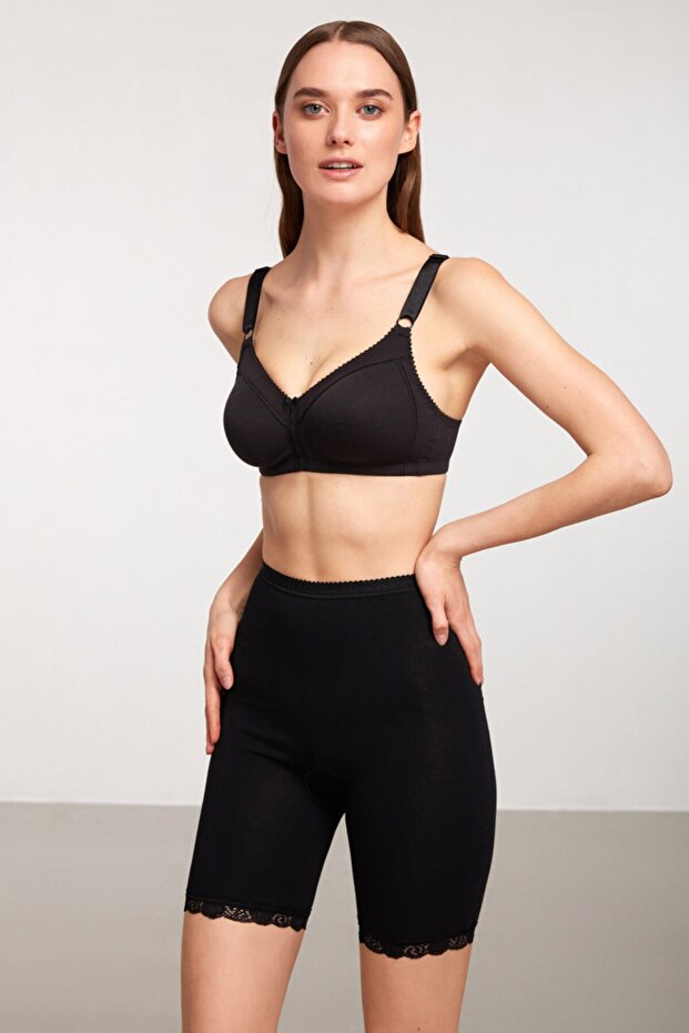 Kadın Siyah Basıc Long Paçalı Külot - 2