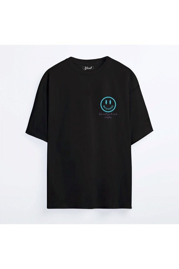 Unisex Black Shout Oversize Why So Serious Oldschool T-Shirt