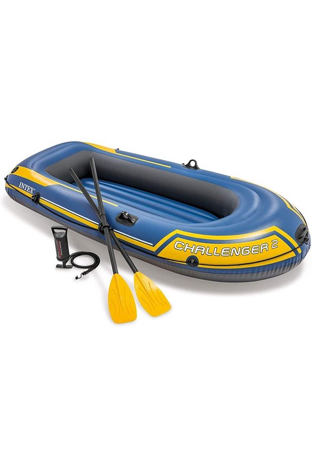 Şişme Challenger 2 Kişilik Deniz Ve Nehir Botu Set 236x114x41 Cm Kürek Ve Pompa Dahil - 4