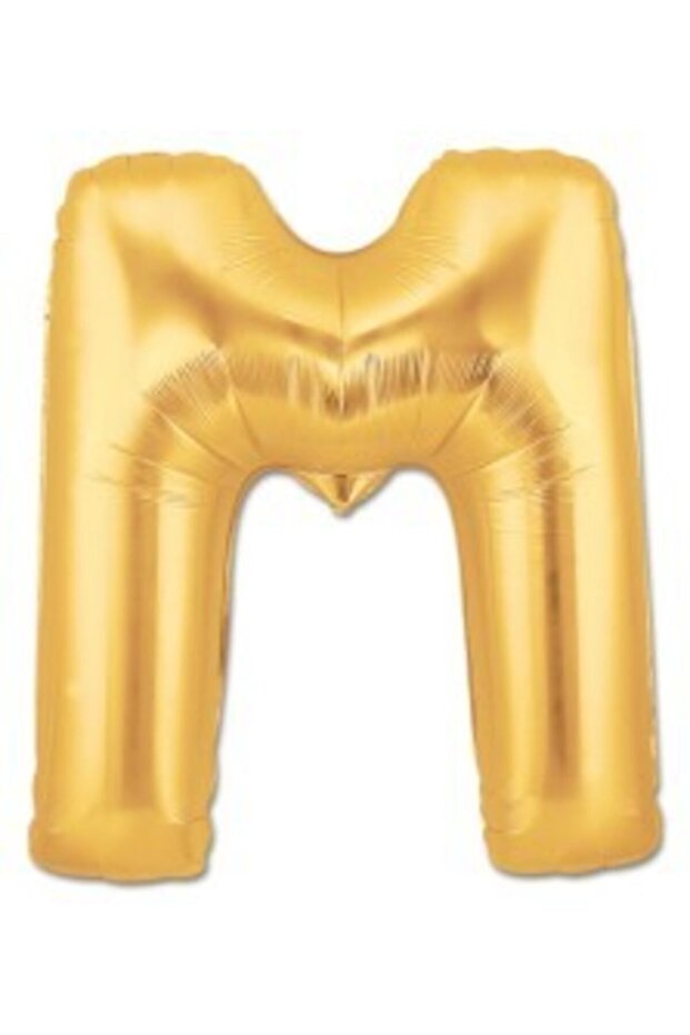 Foil Balloon Letter M Gold Color 100 cm