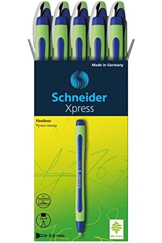Xpress 0.8 mm Fiber Tip Pen Blue (Box of 10)