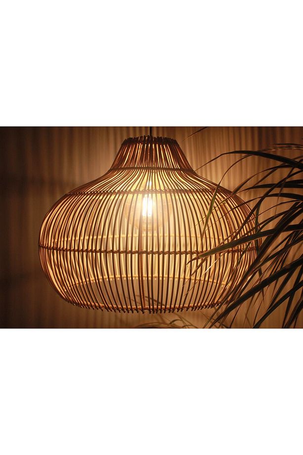 Modern Rattan Bambu Sarkıt Avize - 1