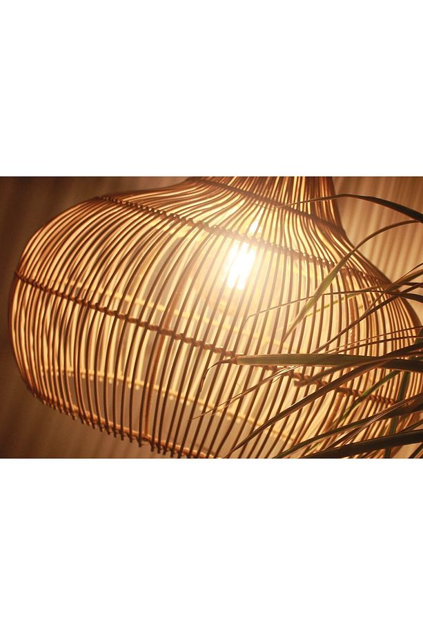 Modern Rattan Bambu Sarkıt Avize - 3