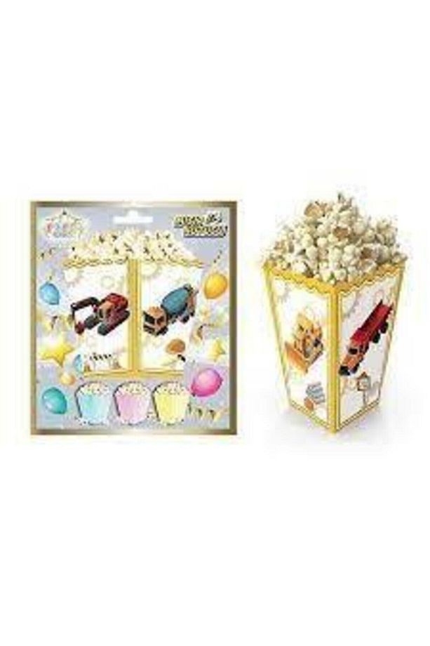 Inşaat Iş Makinaları Karton Popcorn Mısır Cips Kutusu 8 Adet - 3