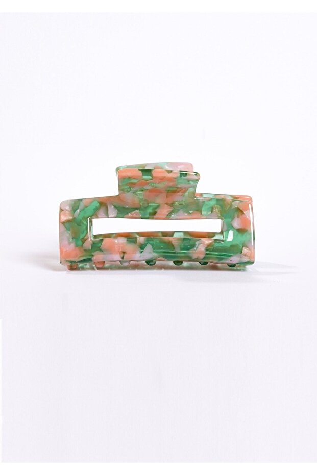 مشبك مزلاج منقوش بالرخام الأخضر، مادة عظمية عالية الجودة - 1