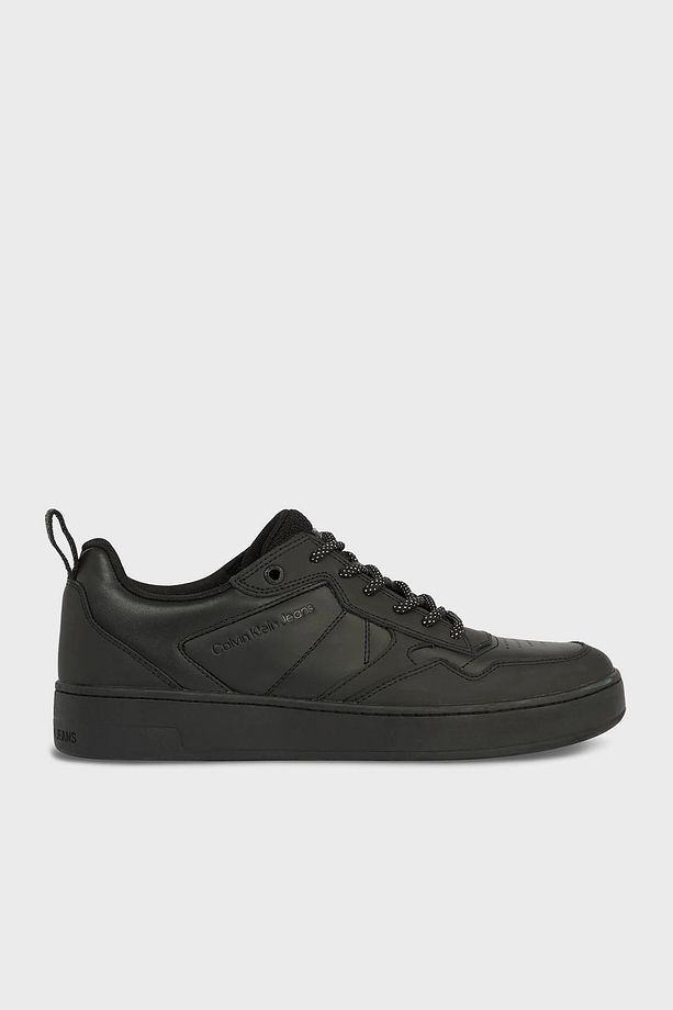 Logolu Deri Sneaker Ayakkabı - 1