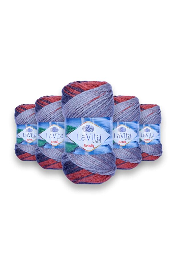 Batik, Hand Knitting Yarn, 5 Pack, Taka Yarn (DG08-ORCHID)