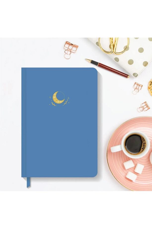Notebook Lastikli Sert Kapak Noktalı Defter 13x21 Cm Hardcover Notebook Blue - 2