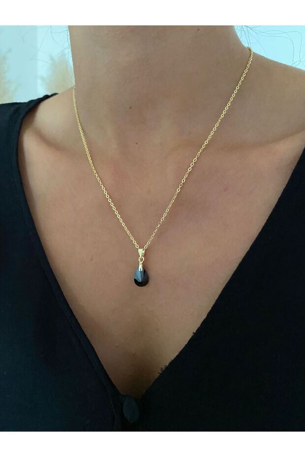 Zirkon Taş Uçlu Kolye - 1