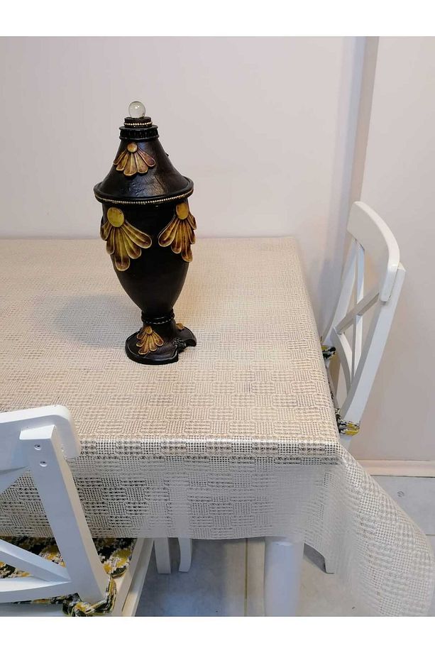 KREM İTHAL PVC MUŞAMBA - DESENLİ SİLİNEBİLİR MASA ÖRTÜSÜ - 4