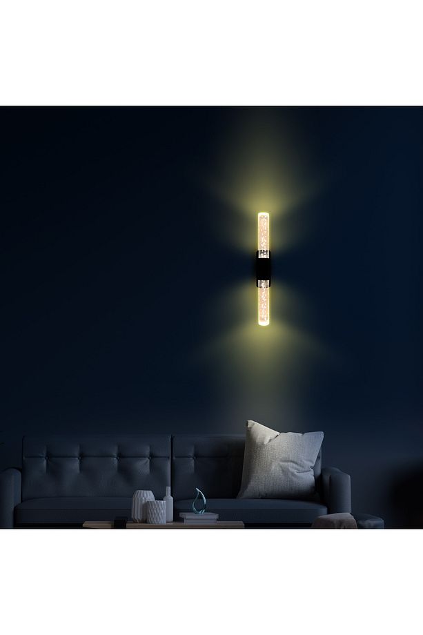 Bubblelight Medium Şık Tasarım Modern Ledli Aplik 51 Cm Siyah Pilli - 2