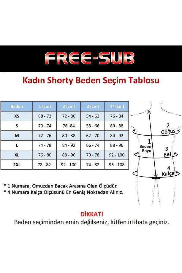 2mm Dreams Purple Kadın Shorty (KISA) Sörf, Scuba Tüplü Dalış Elbisesi Wetsuit - 7