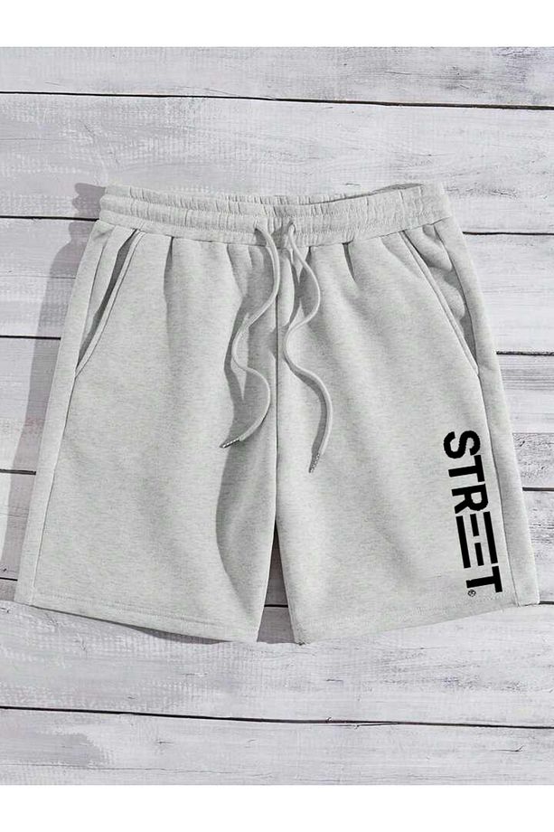 Baskılı Normal Kalıp Şort Unisex - 1