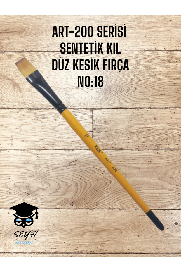 ART-200 SERIES SYNTHETIC FLAT CUT GLAZE BRUSH NO:18