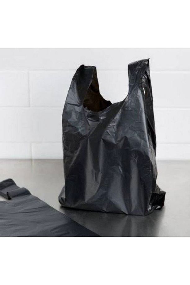 Siyah Atlet Poşet Hantal Boy Alışveriş Çöp Poşeti 1 Kg 55x110 - 1