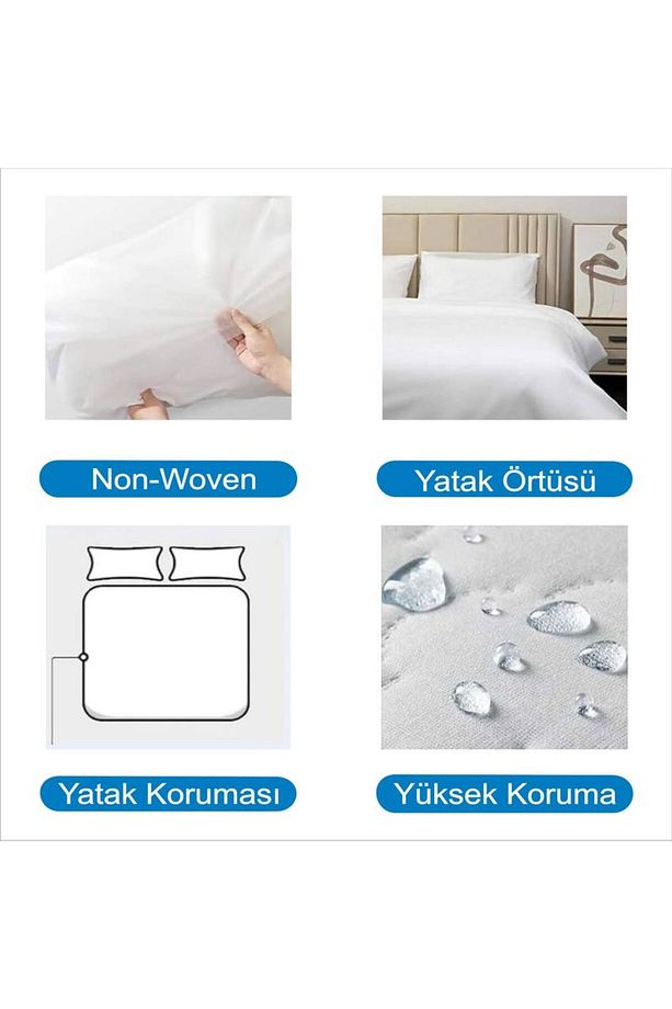 Tek Kullanımlık Yatak Örtüsü Tek Kişilik Lastiksiz Hijyenik Rahat 240*160 Cm 1 Adet - 4