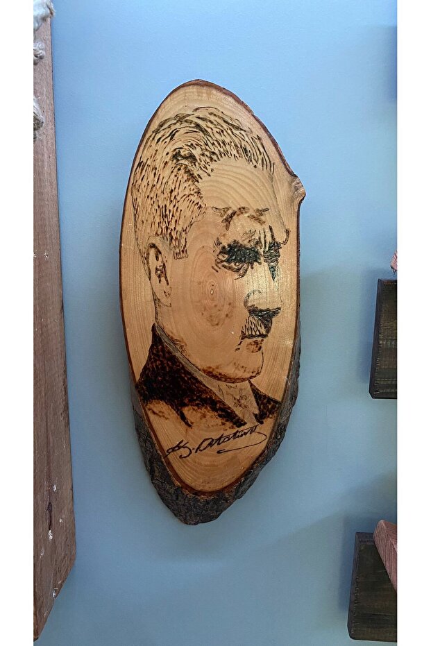 AHŞAP YAKMA ATATÜRK TABLOSU - 3