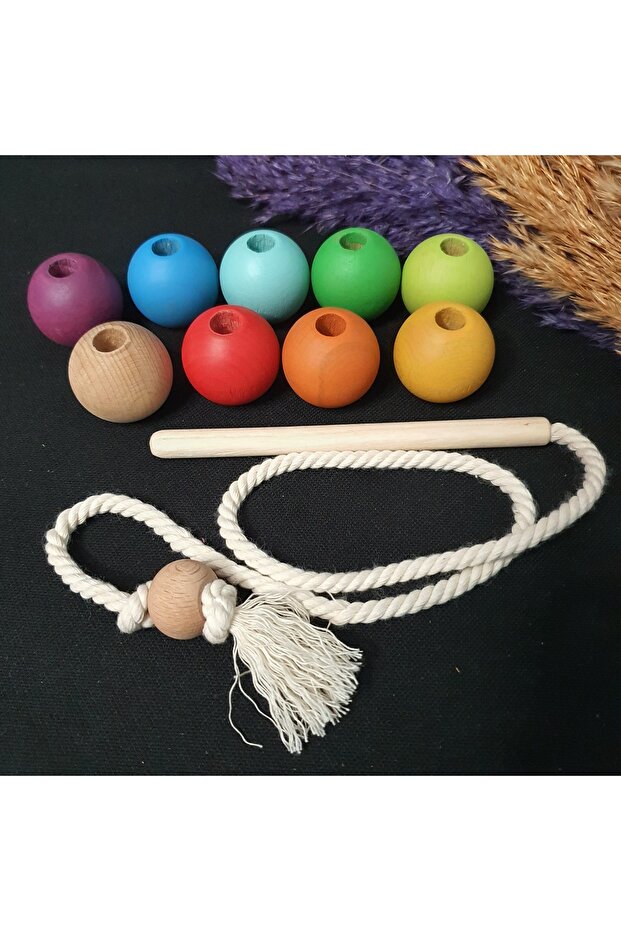 Montessori Classic Stringing and Bead Stringing Game - 3