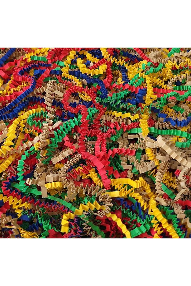 Renkli Süs Dolgu Malzemesi Kırpık Kağıt Z Zigzag Pelur Kırpıntı Kağıt 50 gram - 6