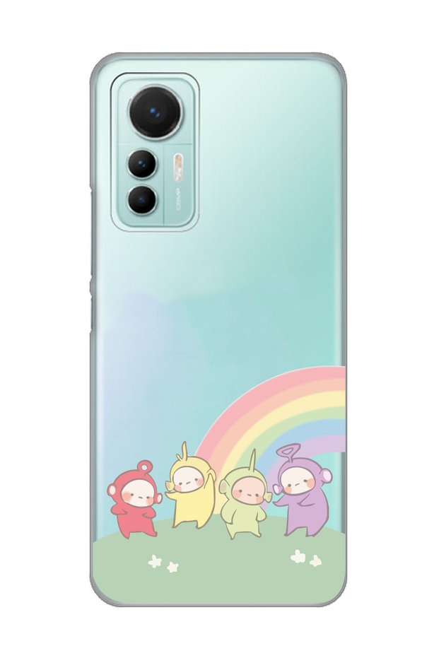 Xiaomi Mi 12 Lite Compatible Teletubbies Patterned Transparent Phone Case